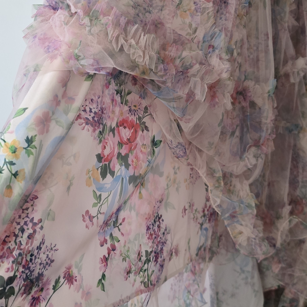 Sherri Hill Pastel Floral Dress - Picture 8 of 9